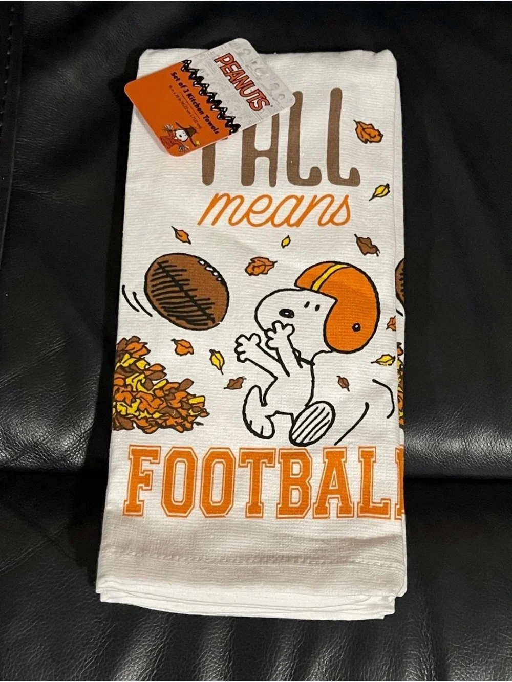 Peanuts Football Kitchen Towels, Set of 2 FALL MEANS FOOTBALL